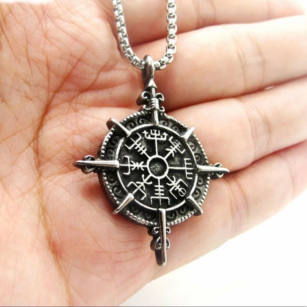 Necklace - Viking Compass Pendant Chain